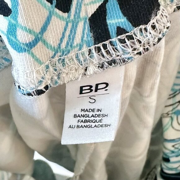 NWT BP by Nordstrom High Waist Bike Shorts in Black Blue Meridian Print - Small - Picture 4 of 6